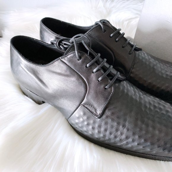 Alexander McQueen Dyed Black Oxford Leather Shoes main image 10